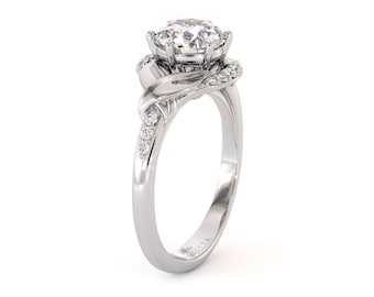 2.0 Ct Roud Brilliant Diamond Engagement Ring, 14K White Gold Impressive Ring, Wedding Proposal Ring