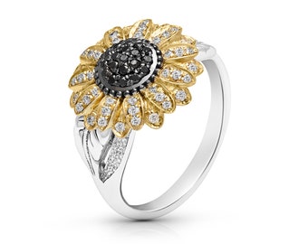 Wedding 2024 rings sunflower