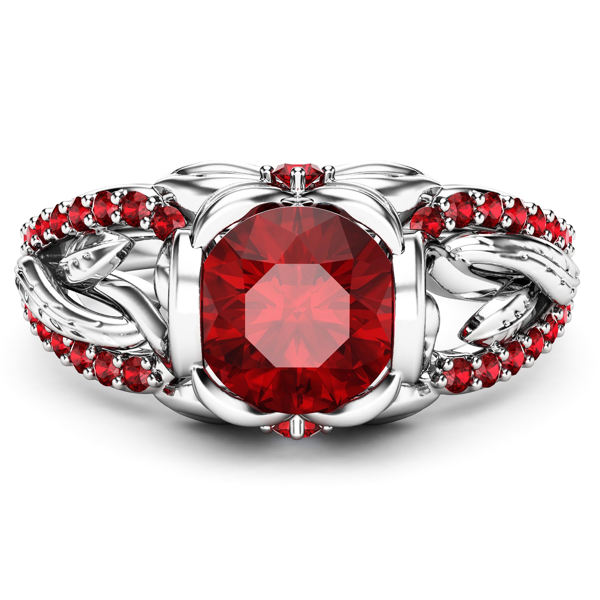 Ruby Wedding Ring Solid Gold Wedding Ring Natural Ruby Etsy