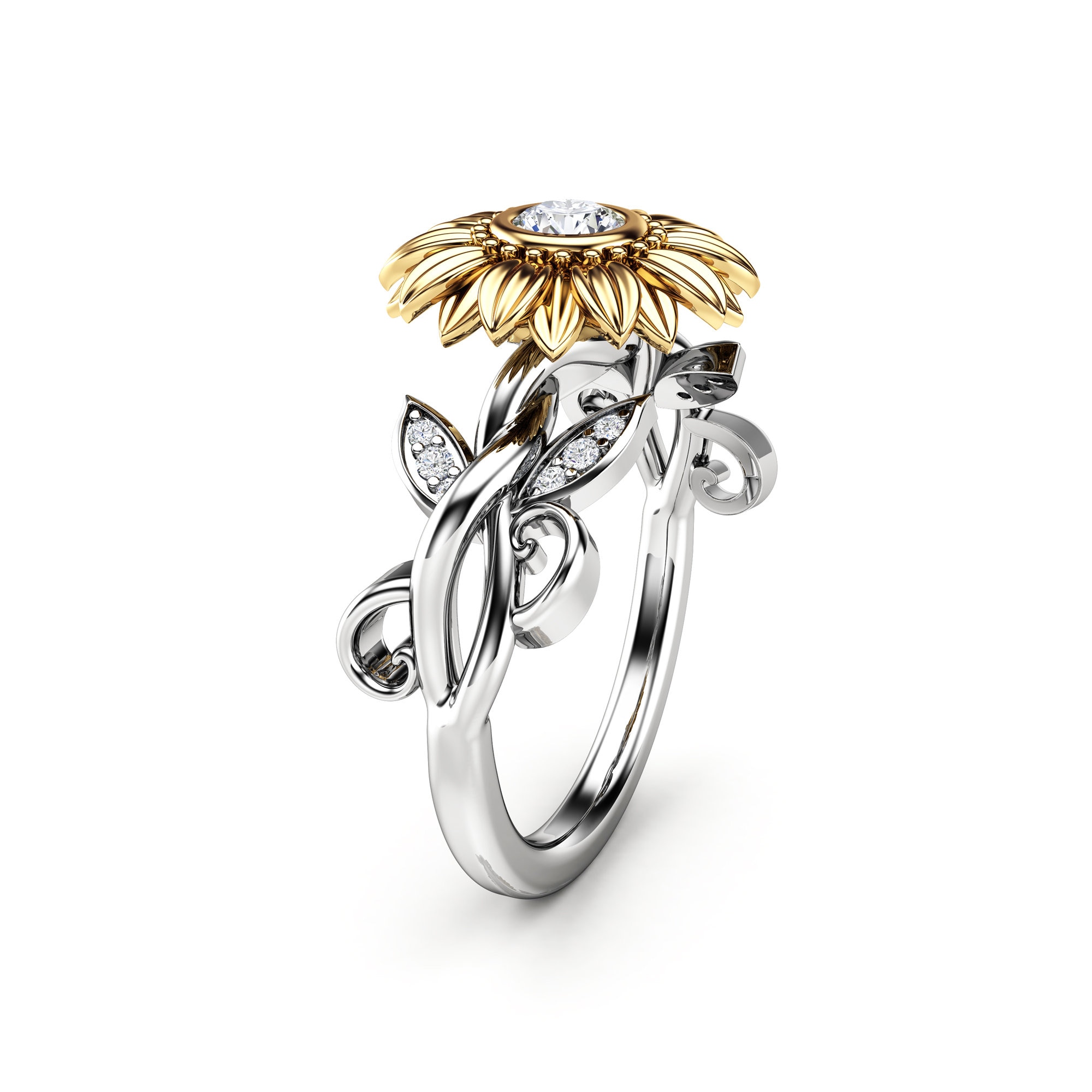 Anillos en forma de girasol new arrivals