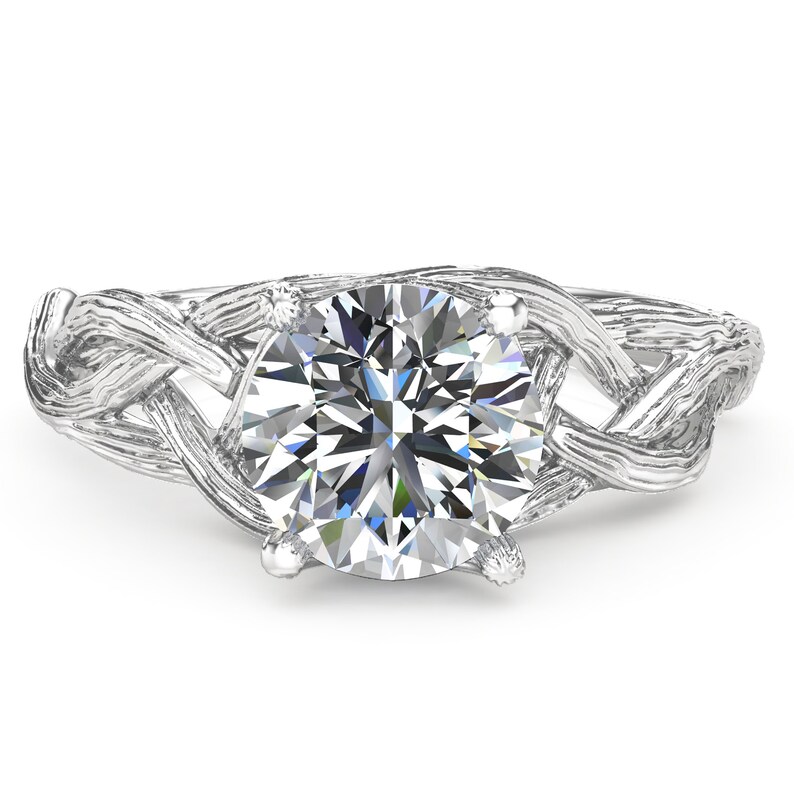 Unique Laboratory Diamond Engagement Ring Branch Lab Grown Etsy