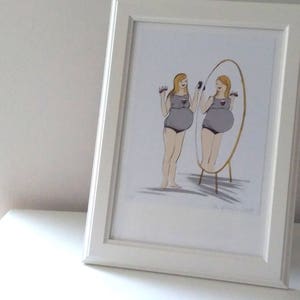 Look, I have a great table :) - original lithography of pregnancy and maternity