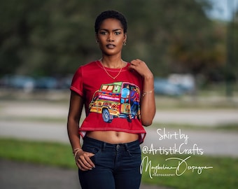 All-Over Print Crop Tee