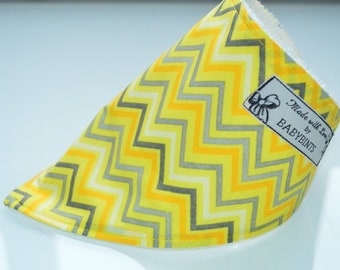 Yellow Aztec Baby Bib, Cotton Baby Bandana Bib, Bandana Drool Bib, Handmade Bib, Toddler Bib, Fashion Bib, Baby Dribble Bib