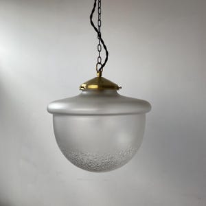Antique ART-DECO half-sphere pendant lamp Old French Lamp