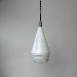 Old VINTAGE GLASS SUSPENSION Old French Lamp