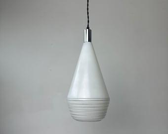 Antique French Vintage Glass Pendant Lamp