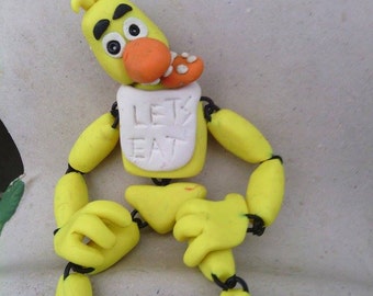 Five Nights At Freddys FNAF Keychain Figure 1.5 Withered Chica Yellow Bird