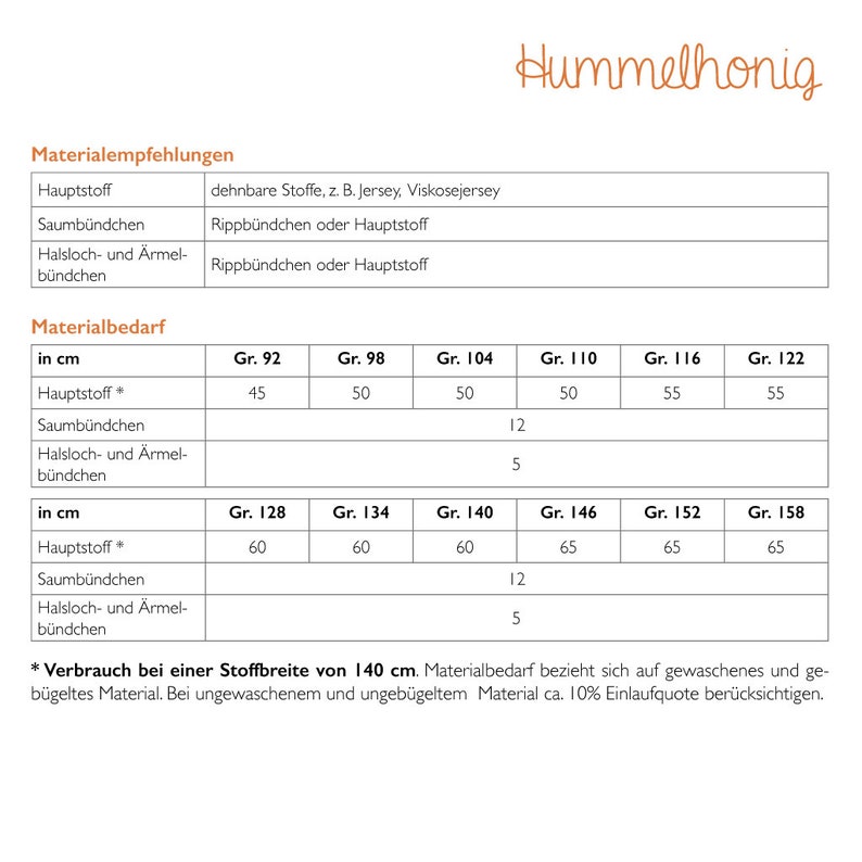 Schnittmuster Ebook T-Shirt Gr. 92-158 , Shirt, Kinder, Nähanleitung und Schnittmuster in DinA4 und Din A1, PDF Bild 9