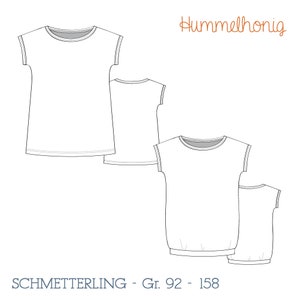 Schnittmuster Ebook T-Shirt Gr. 92-158 , Shirt, Kinder, Nähanleitung und Schnittmuster in DinA4 und Din A1, PDF Bild 8