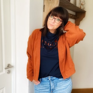 Schnittmuster (Papierschnitt) Cardigan (Gr. 34-48), Jacke, Damen, Nähanleitung und Schnittmuster