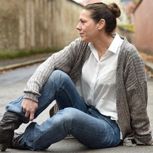 Schnittmuster (Papierschnitt) Longcardigan (Gr. 34-48), Jacke, Damen, Nähanleitung und Schnittmuster