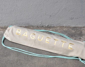 Bügelbild Baguette Brot, Flockfolie, Flexfolie oder Glitzerfolie in Wunschfarbe, Aufbügeln auf Textilien mit hohem Baumwollgehalt