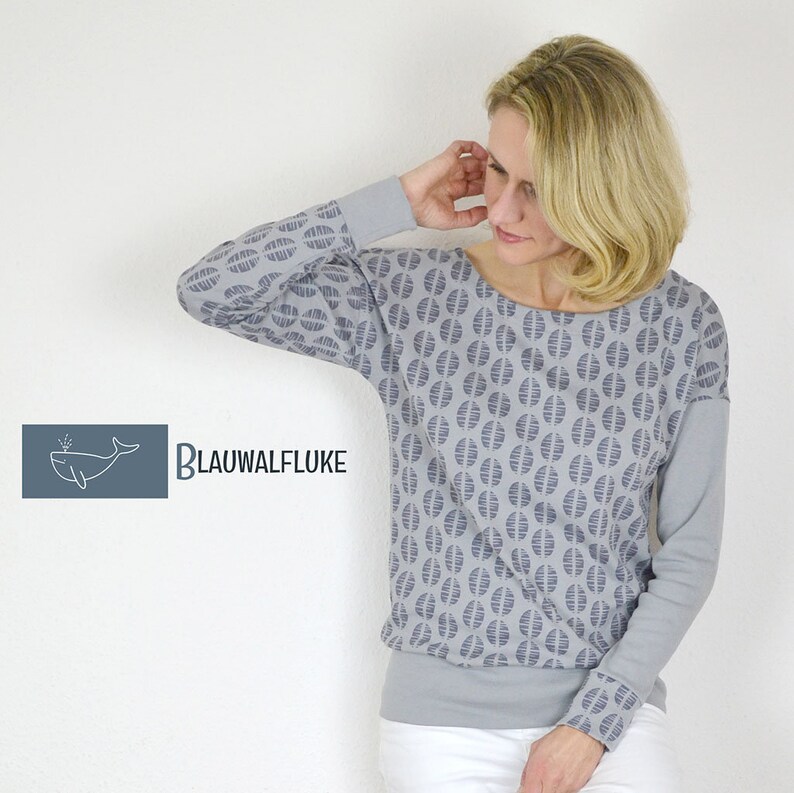 Schnittmuster Ebook Longsleeve Gr. 34 48 Damen, Shirt, Nähanleitung und Schnittmuster in DinA4 und DinA0, PDF image 5