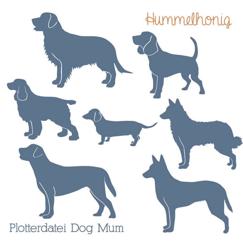 Plotterdatei Dog Mum 7 Hunde afbeelding 3