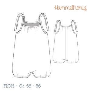 Schnittmuster Ebook Jumpsuit Gr. 56-86 Baby, Nähanleitung und Schnittmuster in DinA4 und DinA2 afbeelding 2