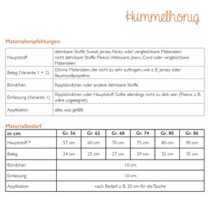 Schnittmuster Ebook Baby Latzhose Gr. 56 86 , Hose, Kinder, Baby, Nähanleitung und Schnittmuster in DinA4 und Din A0, PDF Bild 2