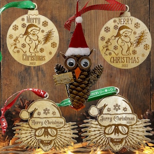 GD Psycle Sam Santa, Dancing Bear ornaments, and Phish’s Buffalo Bill Pinecone Owl. Ornaments will be updated with current year.