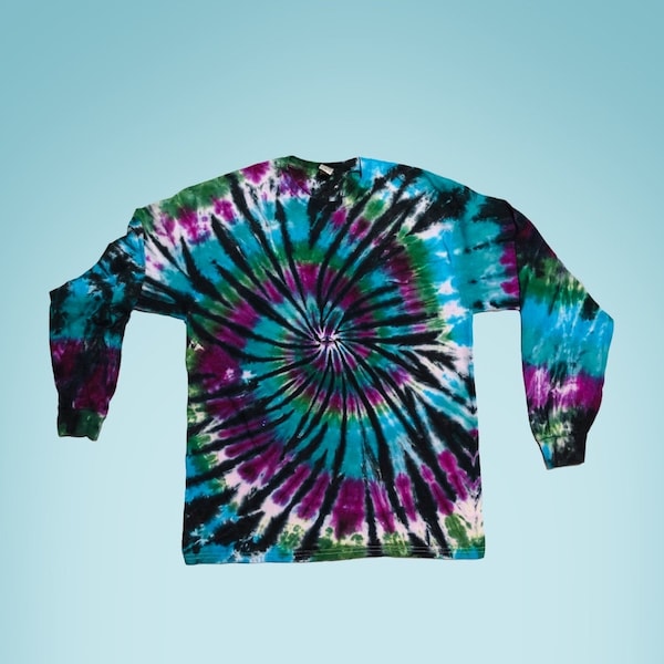 mens long sleeve tie dye