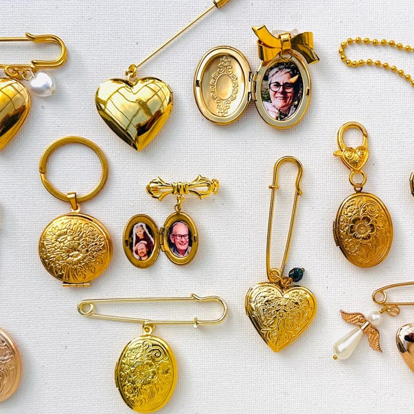 Ramo de fotos personalizado, medallón, recuerdo nupcial, amuleto conmemorativo, regalo de pérdida de mamá, pin con foto, boutonniere, servicio de fotografía incluido