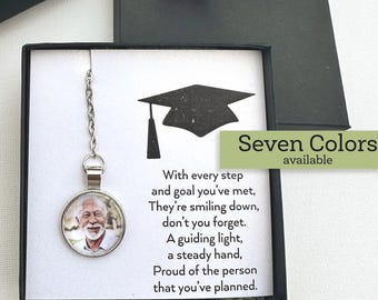 Custom Photo Graduation Tassel Charm, Memorial Gift for Graduate (20mm)