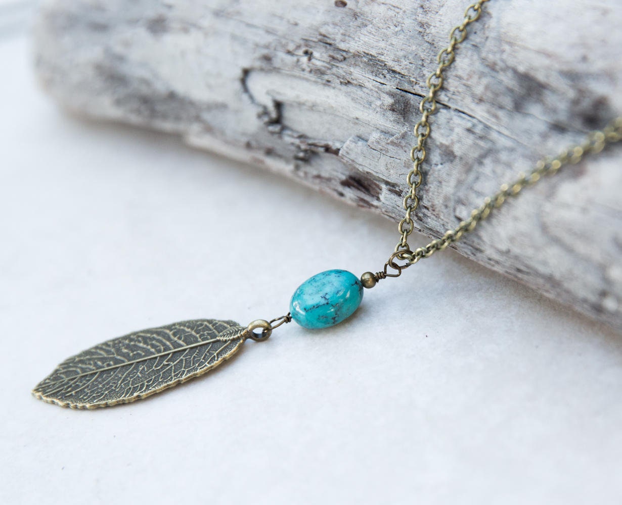 pink necklace stainless steel chain green necklace boho hippie style jewelry Long silver or brass leaf necklace layer necklace