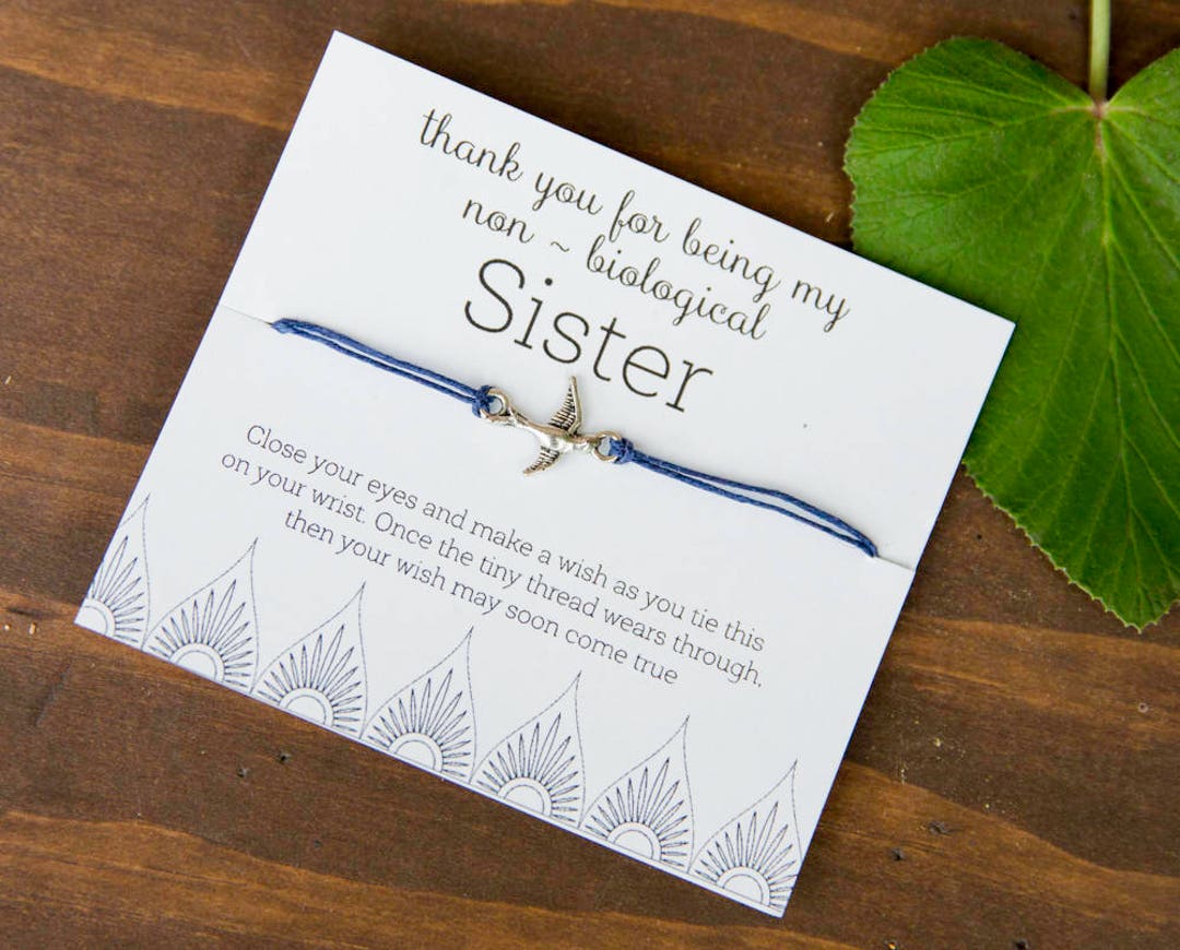 Non Biological Sister Best Friend Bracelet Friendship Silver Etsy