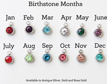 Birthstone Charm, Birthstone Accent, Add a Birthstone Charm