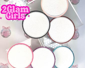 Sublimation Glitter blank patches ~ Customize your own patches ~ Glitter patches