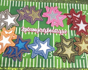 Spirit Stars ~ glitter patch ~ Team stars ~ Sports Stars ~ sparkle stars