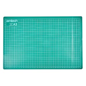 A3 Cutting Mat w/ Optional Steel or Aluminium Ruler - Non-Slip, Self Healing. Free UK Postage