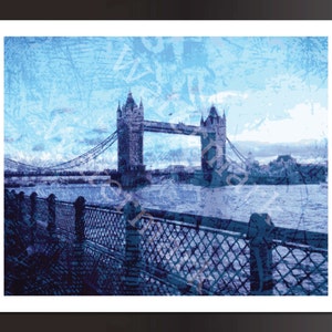Printable Instant Download London Tower Bridge Art