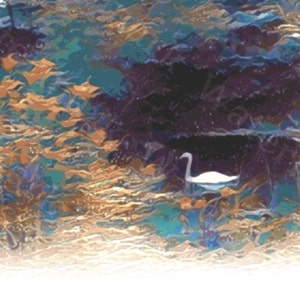 Printable Instant Download Abstract Swan Art