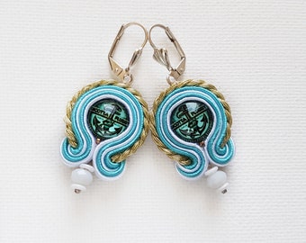 Pendientes Marine Soutache // pendientes de anclaje