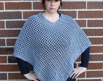 Chic Lattice Crochet Poncho Pattern | Crocheted Wrap | Beginner Crochet | Women's Fashion | Modern | PDF Download