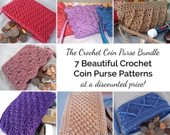 Crochet Coin Purse Pattern Bundle | 7 Crochet Coin Purse Patterns | Best Seller! | Get the bundle for a huge discount off regular pricing