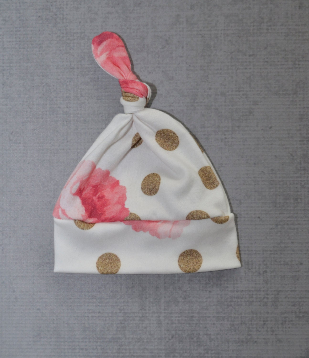 baby hat newborn hat top knot hat organic cotton hat Etsy