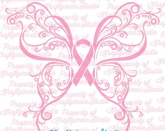 Download Cancer Butterfly Svg Etsy