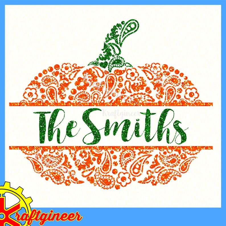 Download Paisley Pumpkin SVG Swirly Pumpkin Split Pumpkin Monogram ...