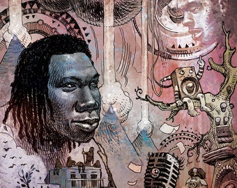 KRS-ONE A3 Lithograph Print