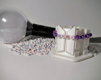 Pulseira Hangeul com miçangas – Presente BTS ARMY