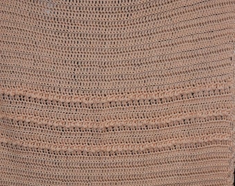 Peach Crochet Blanket