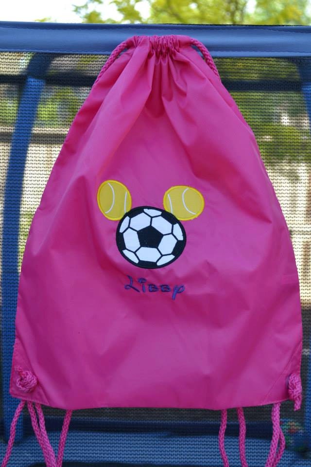 Draw String Backpack With Mickey Mouse Head Made From Balls Etsy