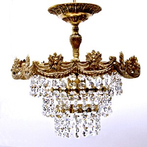 Hanging pendant lamp French style vintage circa 1950.  11" Dim;  11.5"H