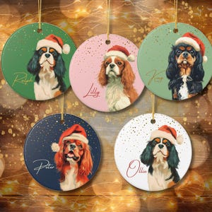 Personalized Cavalier King Charles Spaniel Ornament, Custom Dog Christmas Gift, Pet Lover Holiday Keepsake