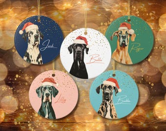 Personalisierte Deutsche Dogge Ornament, Haustier Andenken