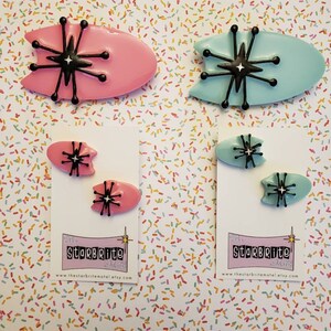 Retro Starburst brooch or Earrings