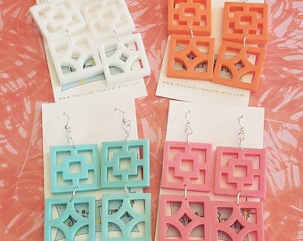 Double Drop Breeze Block Earrings