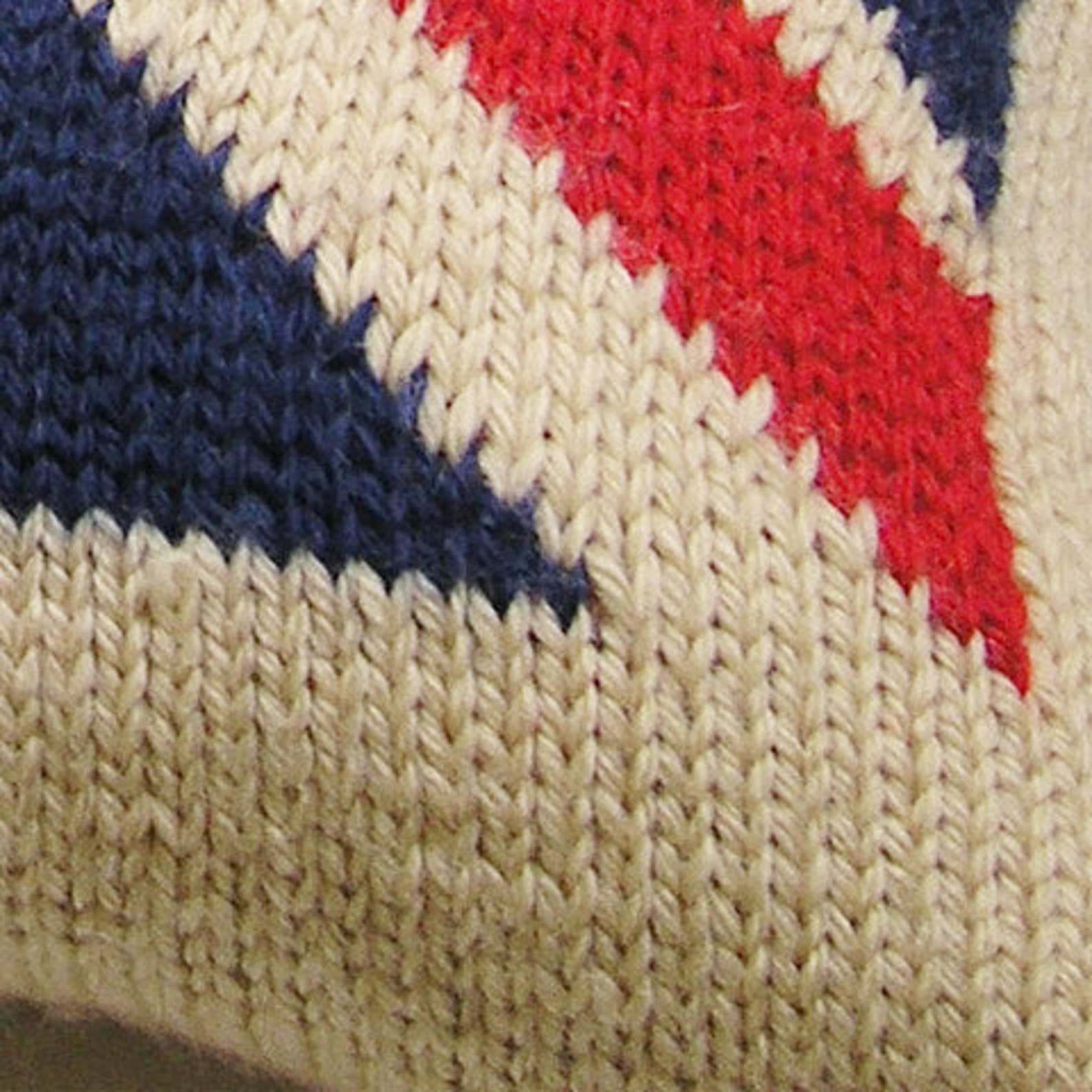 Intarsia Knit Union Jack Cushion Cover Downloadable Knitting Pattern Etsy
