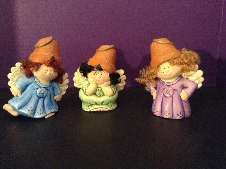 Handmade Ready To Paint Unpainted Ceramic Bisque Angels Etsy